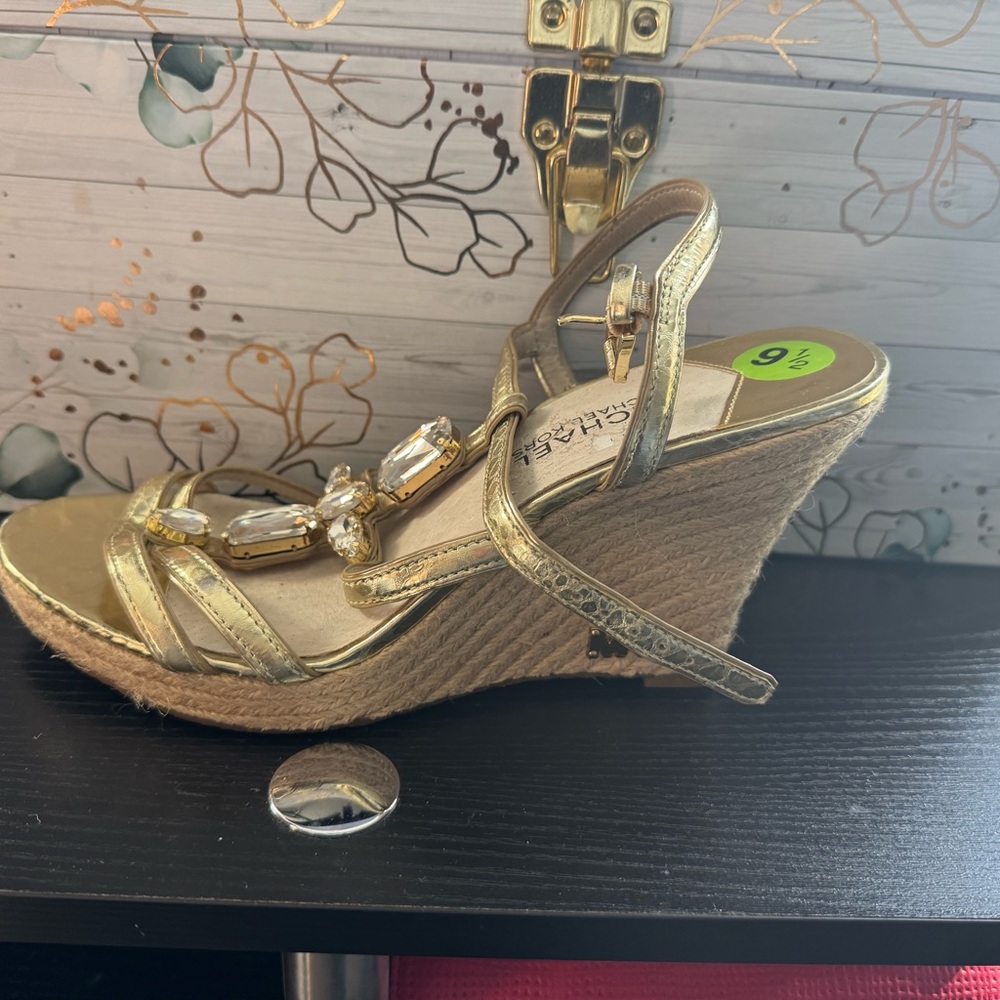 Michael Kors Shimmering Gold Crystal Sandals - Picture 3 of 3